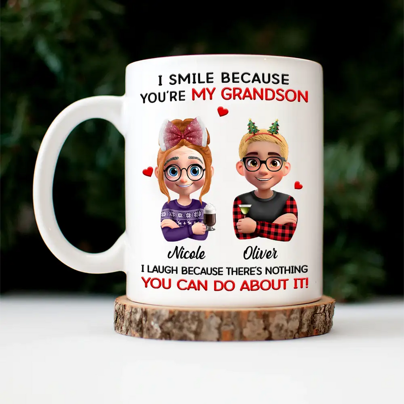 Gift For Daughter, Gift For Son, Funny - Dad Daughter I Laugh Because There’s Nothing You Can Do About It - Personalized Mug