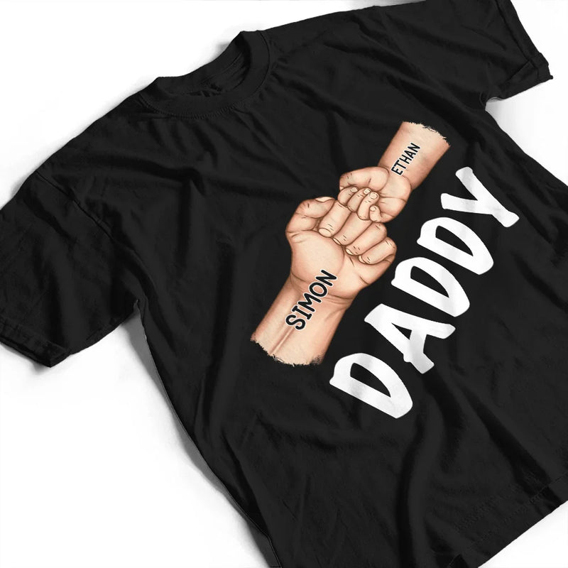 Gift For Father,Dad, Children - Dad Grandpa Fist Punch - Personalized T Shirt