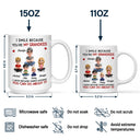 Gift For Son,Dad - Sons,Dad - Daughters (Adult),Dad - Daughters (Young),Gift For Daughter,Grandpa - Grandkids,Gift For Grandkids,Happy - Dad Grandpa I Smile Because You Are My Daughters Sons Grandkids - Personalized Mug