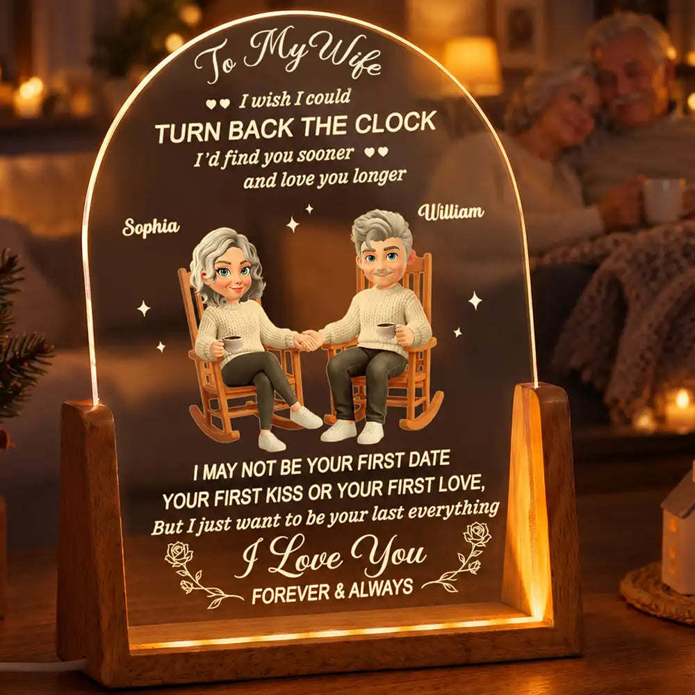 Anniversary, Christmas, Gift For Couples, Gift For Wife, Gifts For Her, Romantic, Vector - Anniversary Gift For Couples - Personalized To My Wife Night Light