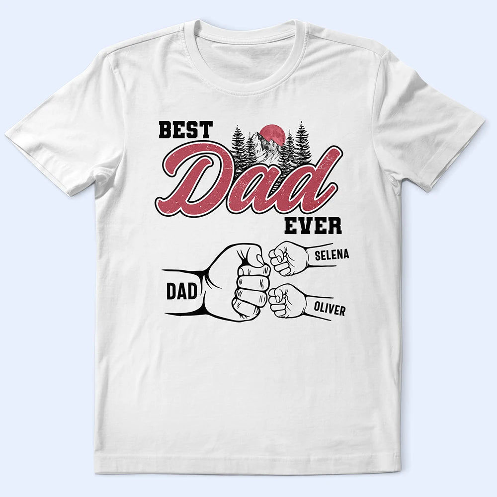 Gift For Father,Gift For Grandpa,Grandpa - Grandkids,Dad - Children,Icon,Proud - Fist Bumps Vintage This Papa Belongs To - Personalized T Shirt