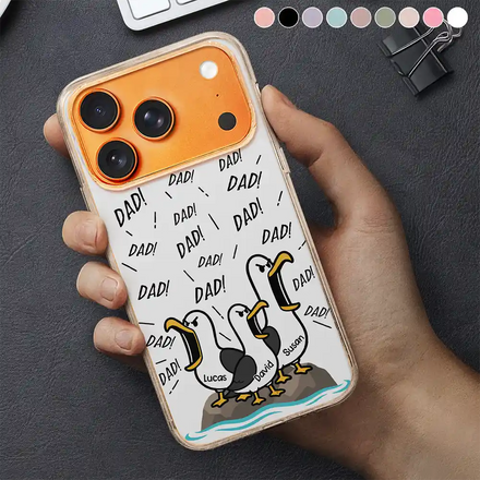 Funny Screaming Seagull - Personalized Clear Phone Case