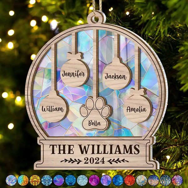 Family - Our Family Kids Pet - Personalized Suncatcher Ornament