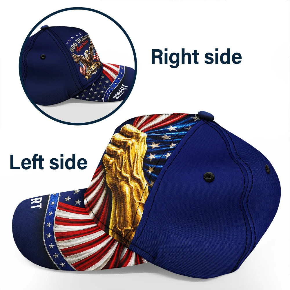 America 250th,Independence Day,Top Market,Gift For Yourself,Proud,Icon - God Bless America - Personalized Classic Cap
