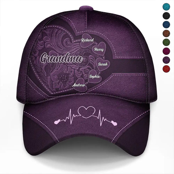 Gift For Grandma, Gift For Mother, Gift For Women, Happy - Grandma's Little Sweethearts - Personalized Classic Cap