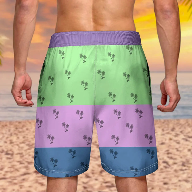 Gift For Yourself,Gift For Men,Gift For Grandpa,Gift For Father,Summer,Beach - Granpa's Favorite Beach - Personalized Unisex Beach Shorts