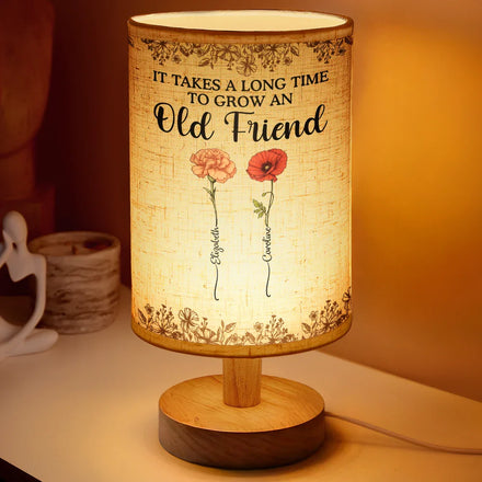 Grow An Old Friend Birth Flower - Personalized Fabric Lamp