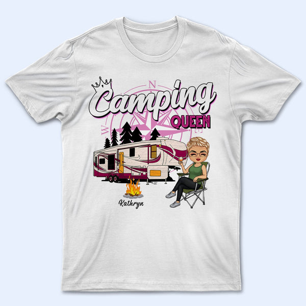 Camping Queen - Gift For Camping Lovers - Personalized Custom T Shirt