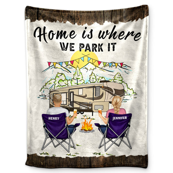 Home Is Where Making Memories One Campsite At A Time - Camping Family Gift - Personalized Fleece Blanket