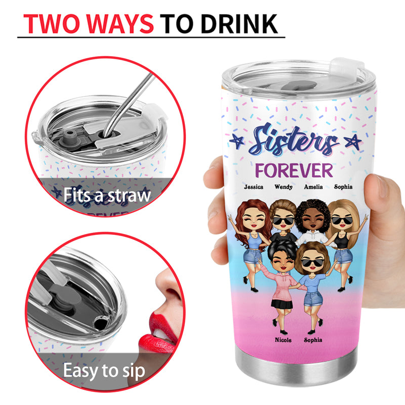 I'd Walk Through Fire For You Sister - Funny Sister Gifts - Personalized Custom Tumbler