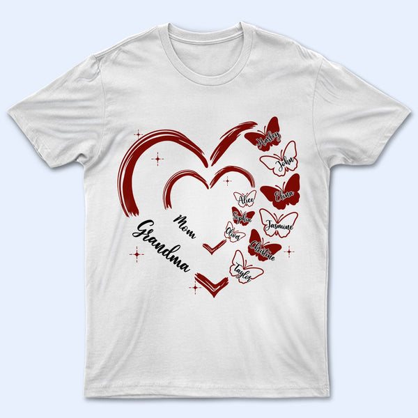 Mom Grandma Butterfly - Gift For Mother, Grandmother - Personalized T Shirt