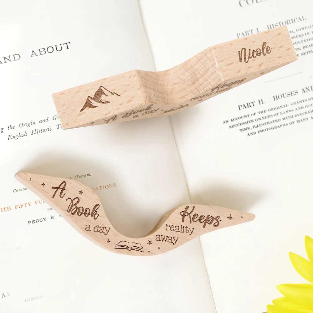 Gift For Yourself,Gift For Women,Gift For Men,Reading,Happy - Head In The Clouds Nose In A Book - Personalized Thumb Page Holder