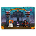 Halloween,Pet Lovers - Home Sweet Haunted Home Monogram Family Name - Personalized Doormat