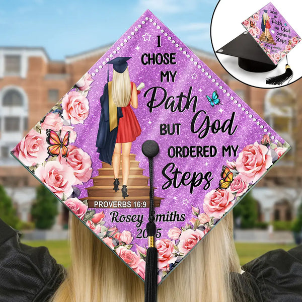 Graduation,Gift For Yourself- I Chose My Path - Personalized Graduation Cap Topper