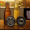 Gift For Father,Sport Dad,Children - I Scored Getting You As My Dad - Personalized Hockey Puck Bottle Opener