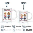 Gift For Sisters,Gift For Brothers,Gift For Sibling,Gift For Men,Gift For Women,Happy - I Smile Because You Are My Sister Brother - Personalized Mug
