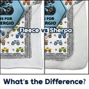 Top Market - Kid Boy Kid Girl Monogram - Personalized Fleece Blanket, Sherpa Blanket