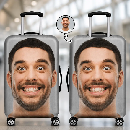 Custom Photo Friends Family Couple Travel Lover - Personalized Luggage Cover