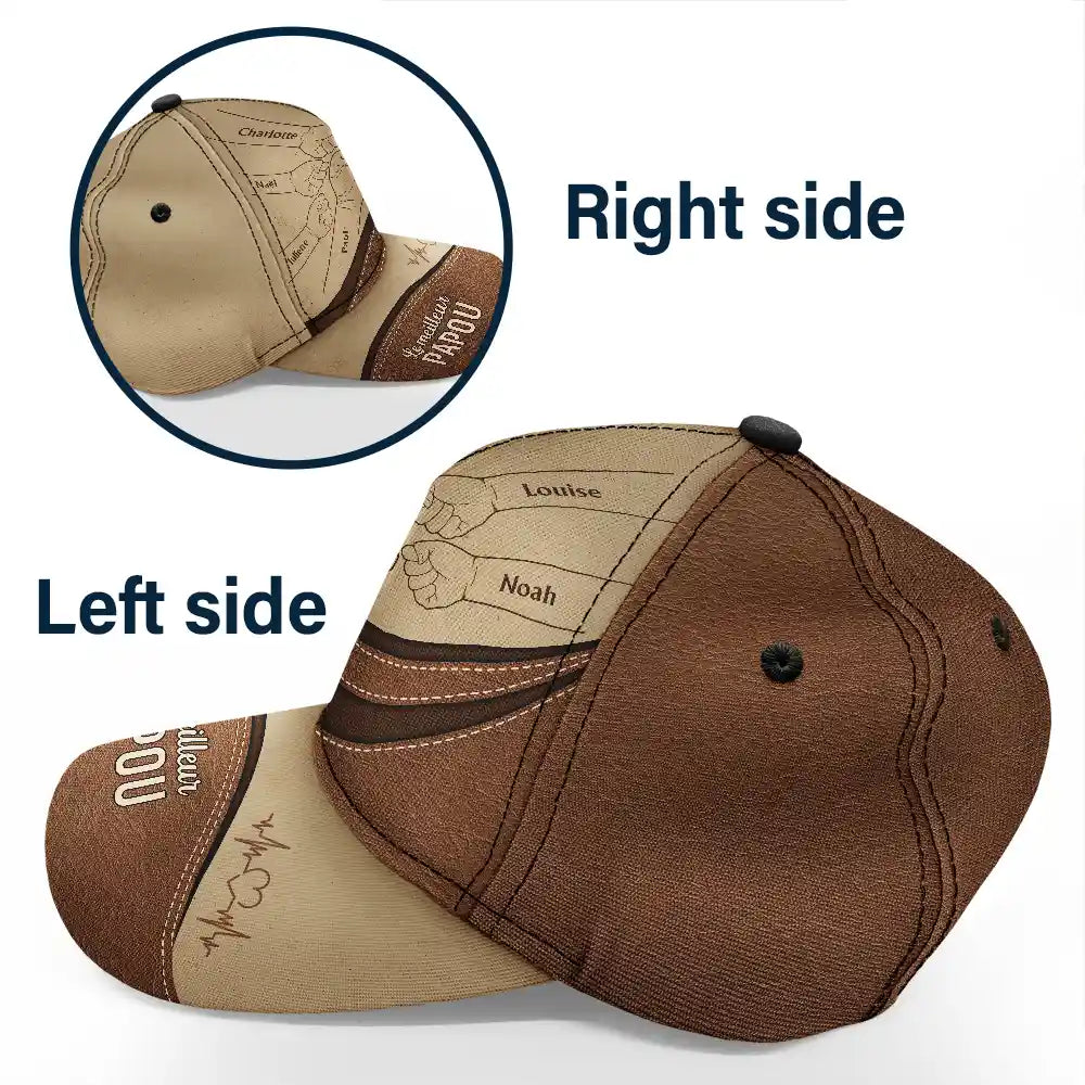 French,Gift For Grandpa,Top Market,Non-Eng,Proud,Icon - Le Meilleur Papa - Casquette Classique Personnalisée