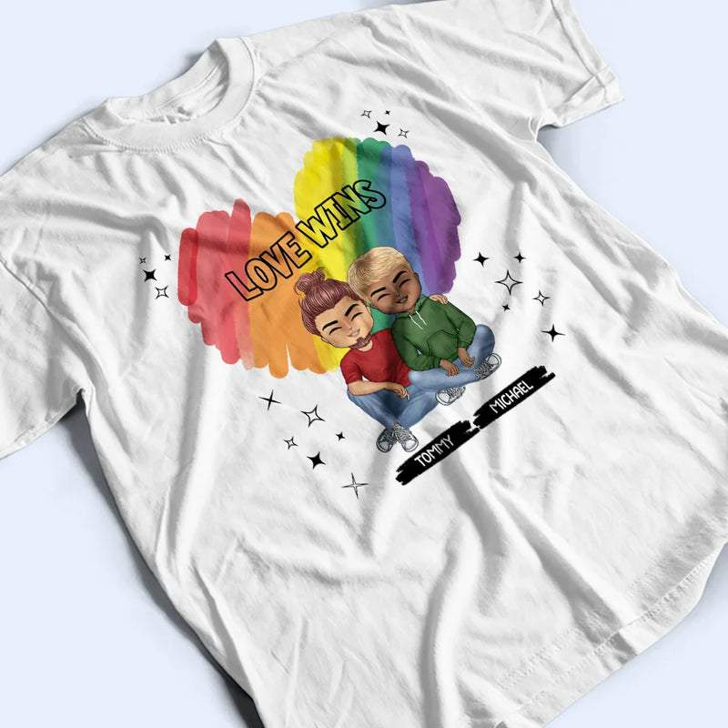 Gift For Couples,LGBT,Gift For Yourself,Love,Gift For Husband,Gift For Wife,Gift For Boyfriend,Gift For Girlfriend - Love Is Love - Personalized T Shirt