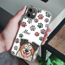 Pet Lovers, Dog Lovers, Cat Lovers - Dog Cat Paw Prints - 3D Inflated Effect Printed, Personalized Clear Phone Case