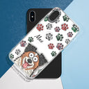 Pet Lovers, Dog Lovers, Cat Lovers - Dog Cat Paw Prints - 3D Inflated Effect Printed, Personalized Clear Phone Case