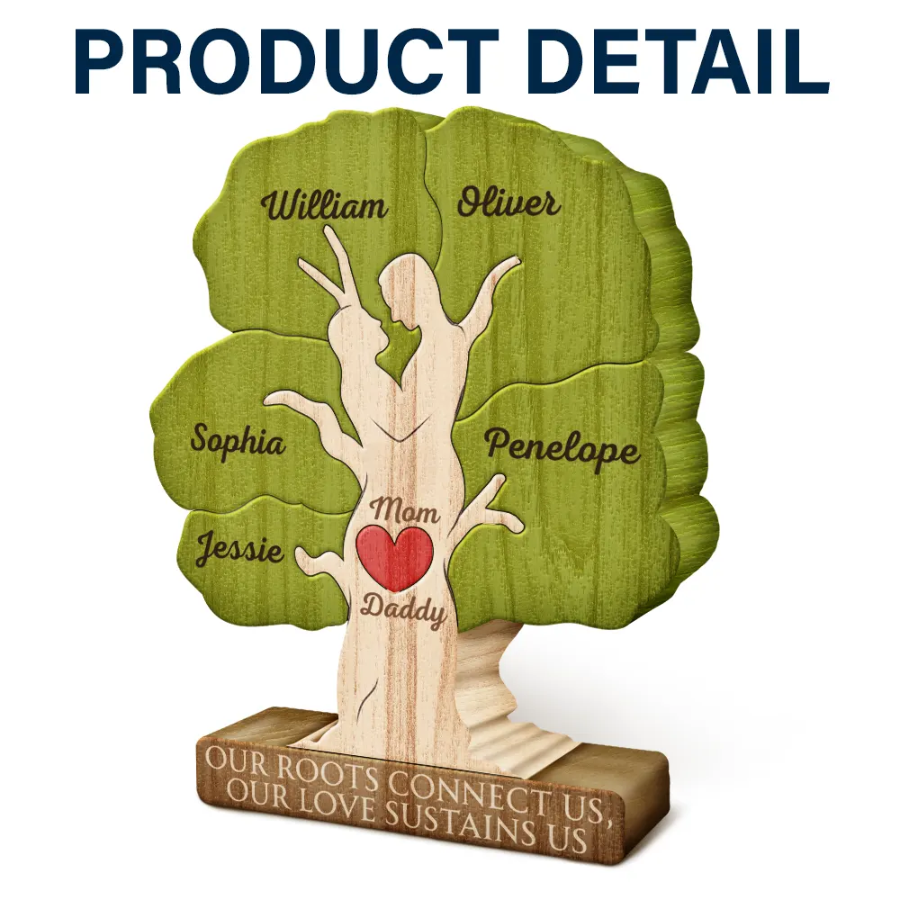 Family,Love,Gift For Mother,Gift For Father - Family Where Life Begins And Love Never Ends - Personalized Custom Shaped Wooden Puzzle