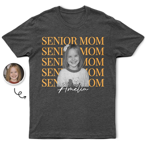 Graduation, Gift For Mother, Happy, Funny - Custom Photo Childhood Senior Mom - Personalized T Shirt
