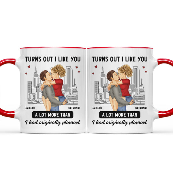 Couple Turns Out I Like You A Lot More - Gift For Couples - Personalized Accent Mug