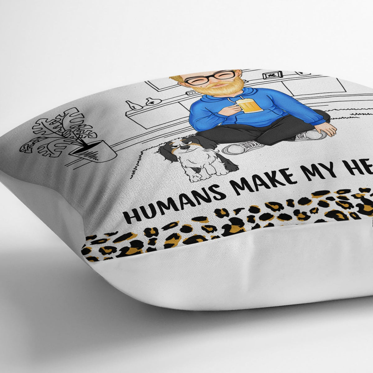 Pet Lovers Dogs Make Me Happy - Gift For Pet Lovers - Personalized Pillow