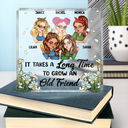 Gift For Bestie - It Takes A Long Time To Grow An Old Friend Christmas - Personalized Square Shaped Acrylic Plaque