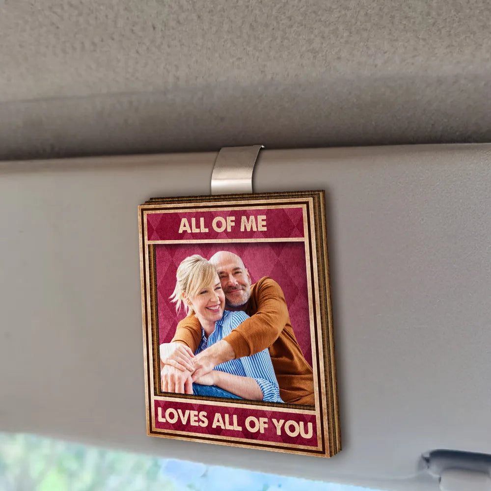 Gift For Couples,Gift For Wife,Gift For Girlfriend,Gift For Husband,Love - Custom Photo Drive Safe I Love You Vintage Couple - Personalized Custom Shaped Car Visor Clip