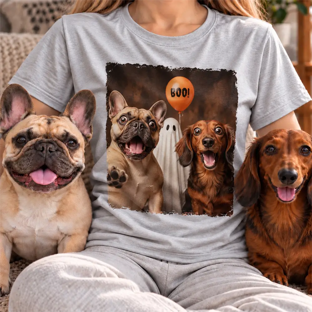 Art Design,Custom Photo,Halloween,Humorous,Pet Lovers,Photo - Halloween Pet Selfie,Top Market - Halloween Gift For Dog Lovers Cat Lovers - Personalized Custom Photo Funny T Shirt