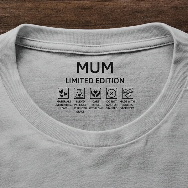 Gift For Father,Gift For Mother,Gift For Women,Gift For Men,Gift For Grandma,Gift For Grandpa - Mom Care Label - Personalized T Shirt