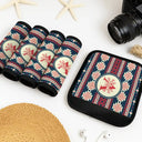 Gift For Yourself,Summer,Travel,Happy,Gift For Women,Gift For Men - Monogram Initial Tribal Pattern - Personalized Luggage Handle Wrap