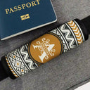 Gift For Yourself,Summer,Travel,Happy,Gift For Women,Gift For Men - Monogram Initial Tribal Pattern - Personalized Luggage Handle Wrap