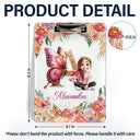 Gift For Yourself,Happy - Monogrammed Alphabet Butterfly - Personalized Acrylic Clipboard