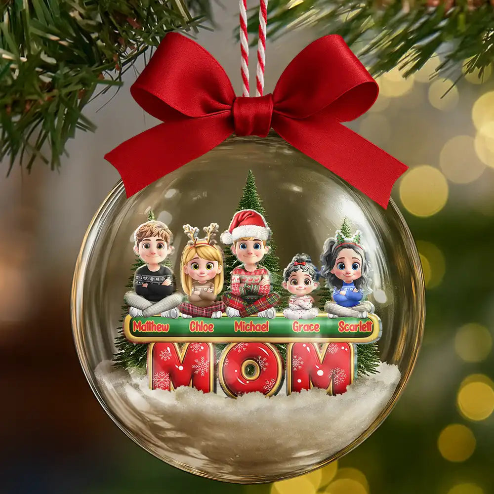 Christmas,Gift For Grandpa,Love,Gift For Mother - My Grandkids Our Kids - Personalized 3D Acrylic Ball Ornament