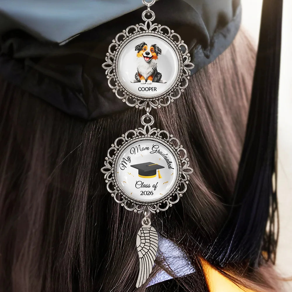 Graduation,Gift For Yourself,Gift For Bestie,Gift For Girlfriend,Cat Mom,Pet Mom,Dog Mom - My Mom Graduated - Personalized Photo Pendant Charm