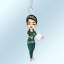 Nurse Chibi Vector - Gift For Nurse - Personalized Acrylic Car Hanger