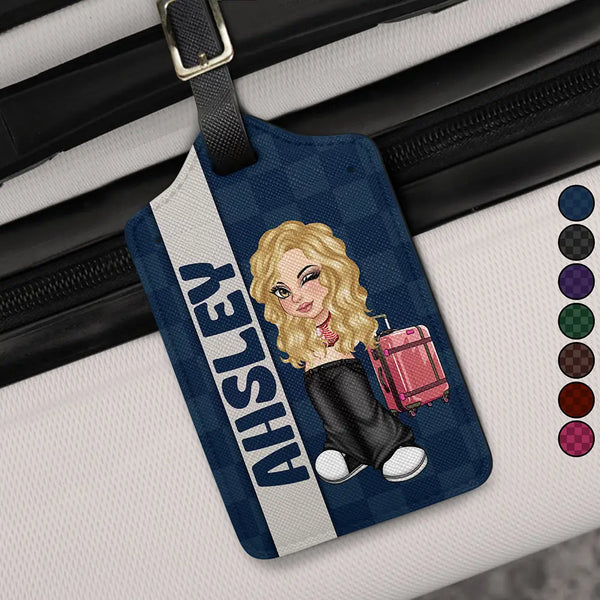 Travel, Gift For Yourself, Gift For Women, Gift For Men - Travel Is My Taherapy Travel Lover Y2K - Personalized Luggage Tag