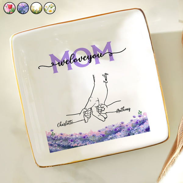 Mom Grandma We Love You - Gift For Mother, Grandmother - Personalized Ring Dish