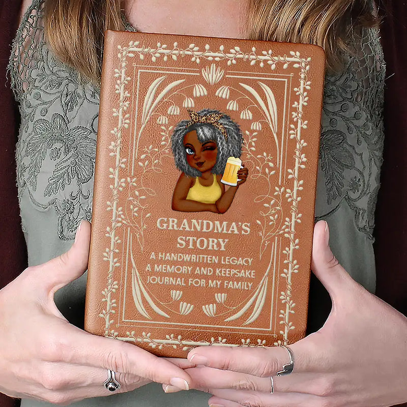 Gift For Mother,Gift For Grandma,Family - A Memory And Keepsake Journal For My Family - Personalized Leather Journal