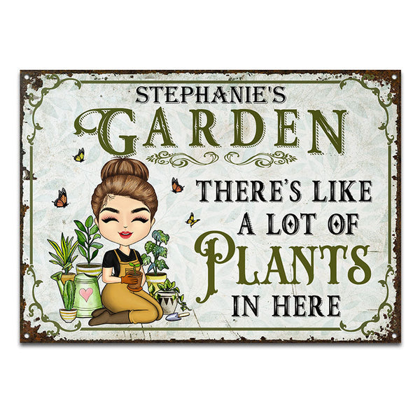 Lot Of Plants In Here Gardening - Personalized Custom Classic Metal Signs