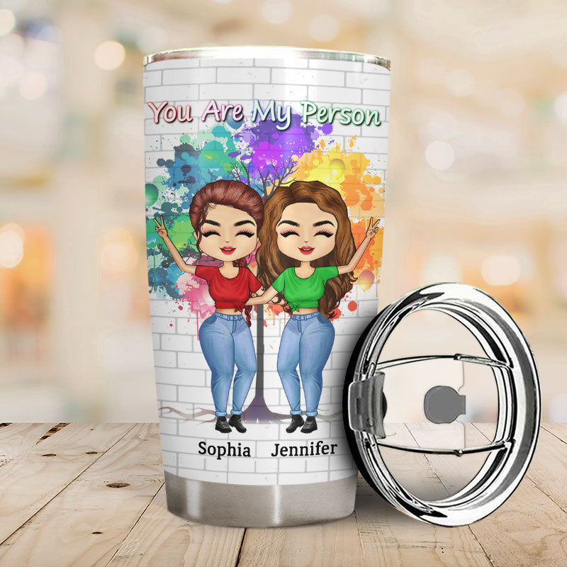 Side By Side Or Miles Apart Sisters And Brothers - Gift For Sibling And BFF- Personalized Custom Tumbler