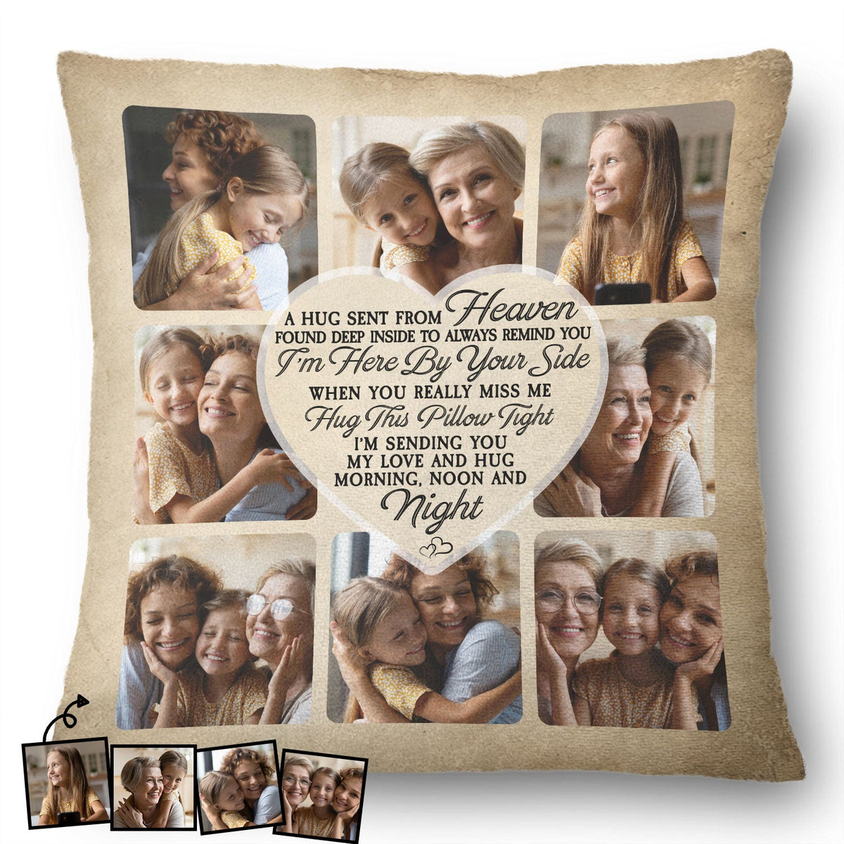 Custom Photo Always Remind You I'm Here By Your Side - Memorial Gift For Family, Mom, Dad, Siblings, Friends - Personalized Pillow
