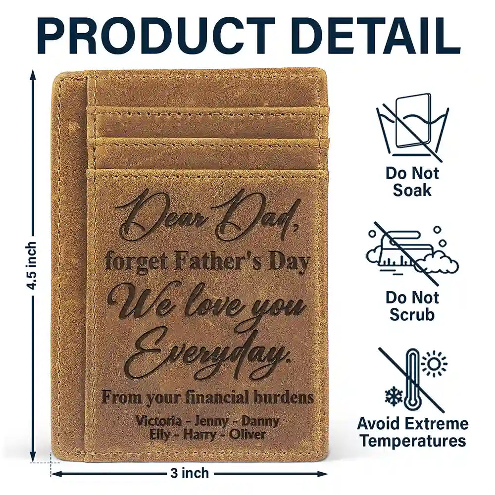 I Love You Everyday From Your Financial Burden - Personalized Card Wallet
