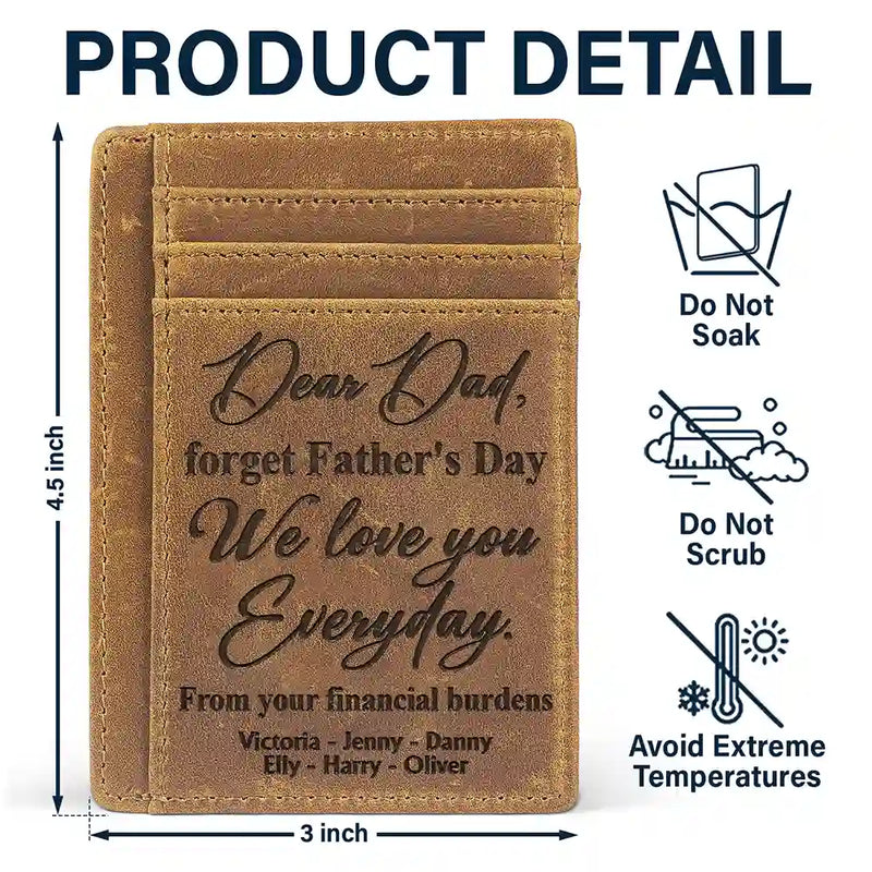 I Love You Everyday From Your Financial Burden - Personalized Card Wallet