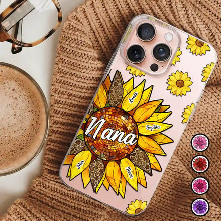 Nana Grandma Mom Birth Flowers - Personalized Clear Phone Case