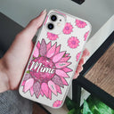 Gift For Grandma, Gift For Mother, Gift For Wife, Happy - Nana Grandma Mom Birth Flowers - Personalized Clear Phone Case